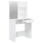 vidaXL Juego de tocador blanco brillante 74,5x40x141 cm