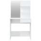 vidaXL Juego de tocador blanco brillante 74,5x40x141 cm