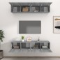 vidaXL Muebles TV 4 uds madera contrachapada gris Sonoma 80x30x30 cm vidaXL Muebles TV 4 uds madera contrachapada gris Sonoma 80x30x30 cm
