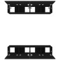 vidaXL Set muebles de TV 4 uds madera contrachapada negro 80x30x30 cm