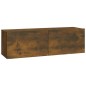 vidaXL Muebles de TV 4 piezas roble ahumado 100x30x30 cm vidaXL Muebles de TV 4 piezas roble ahumado 100x30x30 cm