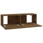 vidaXL Muebles de TV 4 piezas roble ahumado 100x30x30 cm vidaXL Muebles de TV 4 piezas roble ahumado 100x30x30 cm