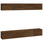 vidaXL Muebles de TV 4 piezas marrón roble 100x30x30 cm vidaXL Muebles de TV 4 piezas marrón roble 100x30x30 cm