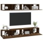 vidaXL Muebles de TV 4 piezas marrón roble 100x30x30 cm vidaXL Muebles de TV 4 piezas marrón roble 100x30x30 cm