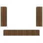 vidaXL Set de muebles para TV 4 pzas madera contrachapada marrón roble