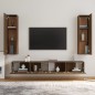 vidaXL Set de muebles para TV 4 pzas madera contrachapada marrón roble