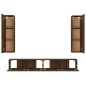 vidaXL Set de muebles para TV 4 pzas madera contrachapada marrón roble