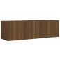 vidaXL Set de muebles para TV 4 pzas madera contrachapada marrón roble