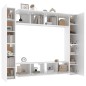 vidaXL Set de muebles para TV 8 piezas madera contrachapada blanco