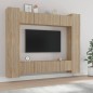 vidaXL Set de muebles para TV 8 pzas madera contrachapada roble Sonoma