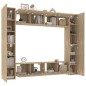 vidaXL Set de muebles para TV 8 pzas madera contrachapada roble Sonoma