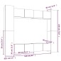 vidaXL Set de muebles para TV 8 pzas madera contrachapada roble Sonoma
