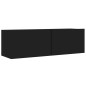vidaXL Set de muebles para TV 8 piezas madera contrachapada negro