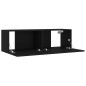 vidaXL Set de muebles para TV 8 piezas madera contrachapada negro