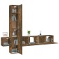 vidaXL Set de muebles de TV 5 pzas madera contrachapada roble ahumado vidaXL Set de muebles de TV 5 pzas madera contrachapada roble ahumado