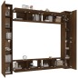 vidaXL Set de muebles para TV 8 pzas madera contrachapada roble marrón