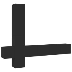 vidaXL Set de muebles para TV 5 piezas madera contrachapada negro