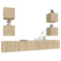 vidaXL Set de muebles para TV 6 pzas madera contrachapada roble sonoma vidaXL Set de muebles para TV 6 pzas madera contrachapada roble sonoma