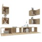 vidaXL Set de muebles para TV 6 pzas madera contrachapada roble sonoma vidaXL Set de muebles para TV 6 pzas madera contrachapada roble sonoma