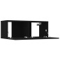 vidaXL Set de muebles para TV 8 piezas madera contrachapada negro