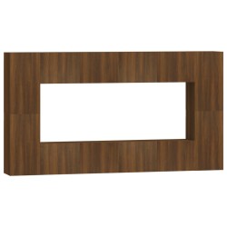 vidaXL Set de muebles para TV 8 pzas madera contrachapada roble marrón