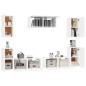 vidaXL Set de muebles para TV 7 piezas madera contrachapada blanco
