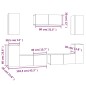 vidaXL Set de muebles para TV 7 piezas madera contrachapada blanco