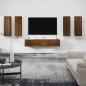 vidaXL Set de muebles para TV 6 pzas madera contrachapada roble marrón vidaXL Set de muebles para TV 6 pzas madera contrachapada roble marrón