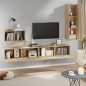vidaXL Set de muebles para TV 4 pzas madera contrachapada roble Sonoma vidaXL Set de muebles para TV 4 pzas madera contrachapada roble Sonoma