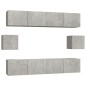 vidaXL Set de muebles de TV 6 pzas madera contrachapada gris hormigón vidaXL Set de muebles de TV 6 pzas madera contrachapada gris hormigón