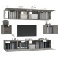 vidaXL Set de muebles de TV 6 pzas madera contrachapada gris hormigón vidaXL Set de muebles de TV 6 pzas madera contrachapada gris hormigón
