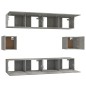 vidaXL Set de muebles de TV 6 pzas madera contrachapada gris hormigón vidaXL Set de muebles de TV 6 pzas madera contrachapada gris hormigón