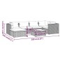 vidaXL Set muebles de jardín 7 piezas y cojines ratán sintético marrón