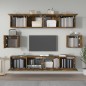 vidaXL Set de muebles de TV 6 pzas madera contrachapada roble ahumado vidaXL Set de muebles de TV 6 pzas madera contrachapada roble ahumado