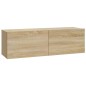 vidaXL Set de muebles para TV 6 pzas madera contrachapada roble sonoma