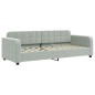 vidaXL Sofá cama con colchón terciopelo gris claro 80x200 cm vidaXL Sofá cama con colchón terciopelo gris claro 80x200 cm