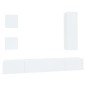 vidaXL Set de muebles para TV 5 piezas madera contrachapada blanco