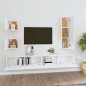 vidaXL Set de muebles para TV 5 piezas madera contrachapada blanco
