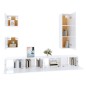 vidaXL Set de muebles para TV 5 piezas madera contrachapada blanco