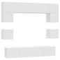 vidaXL Set de muebles para TV 8 piezas madera contrachapada blanco
