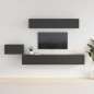 vidaXL Set de muebles para TV 5 piezas madera contrachapada negro vidaXL Set de muebles para TV 5 piezas madera contrachapada negro