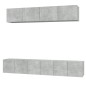 vidaXL Set de muebles de TV 5 pzas madera contrachapada gris hormigón vidaXL Set de muebles de TV 5 pzas madera contrachapada gris hormigón