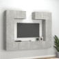 vidaXL Set de muebles de TV 6 pzas madera contrachapada gris hormigón vidaXL Set de muebles de TV 6 pzas madera contrachapada gris hormigón