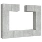 vidaXL Set de muebles de TV 6 pzas madera contrachapada gris hormigón vidaXL Set de muebles de TV 6 pzas madera contrachapada gris hormigón