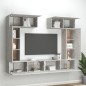 vidaXL Set de muebles de TV 6 pzas madera contrachapada gris hormigón vidaXL Set de muebles de TV 6 pzas madera contrachapada gris hormigón