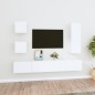 vidaXL Set de muebles para TV 5 piezas madera contrachapada blanco