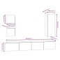 vidaXL Set de muebles para TV 5 piezas madera contrachapada blanco