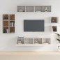 vidaXL Set de muebles para TV 8 piezas madera contrachapada blanco