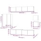 vidaXL Set de muebles para TV 8 piezas madera contrachapada blanco