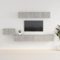 vidaXL Set de muebles de TV 5 pzas madera contrachapada gris hormigón vidaXL Set de muebles de TV 5 pzas madera contrachapada gris hormigón